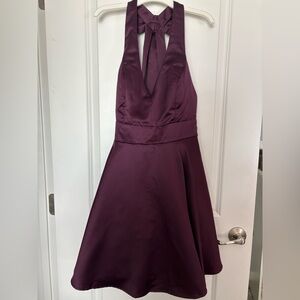 Chic Backless Dress in Deep Purple